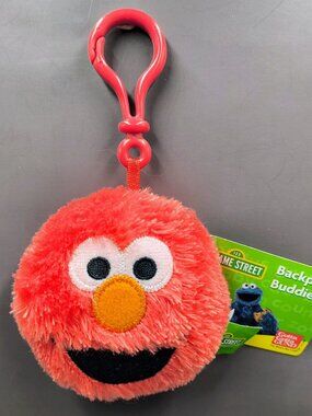 Sesame Street Elmo Plush Clip-On Bag Charm "Backpack Buddies" Gund NWT